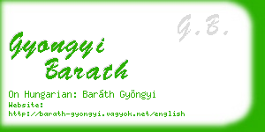 gyongyi barath business card