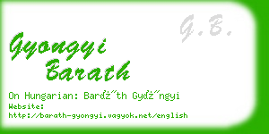 gyongyi barath business card